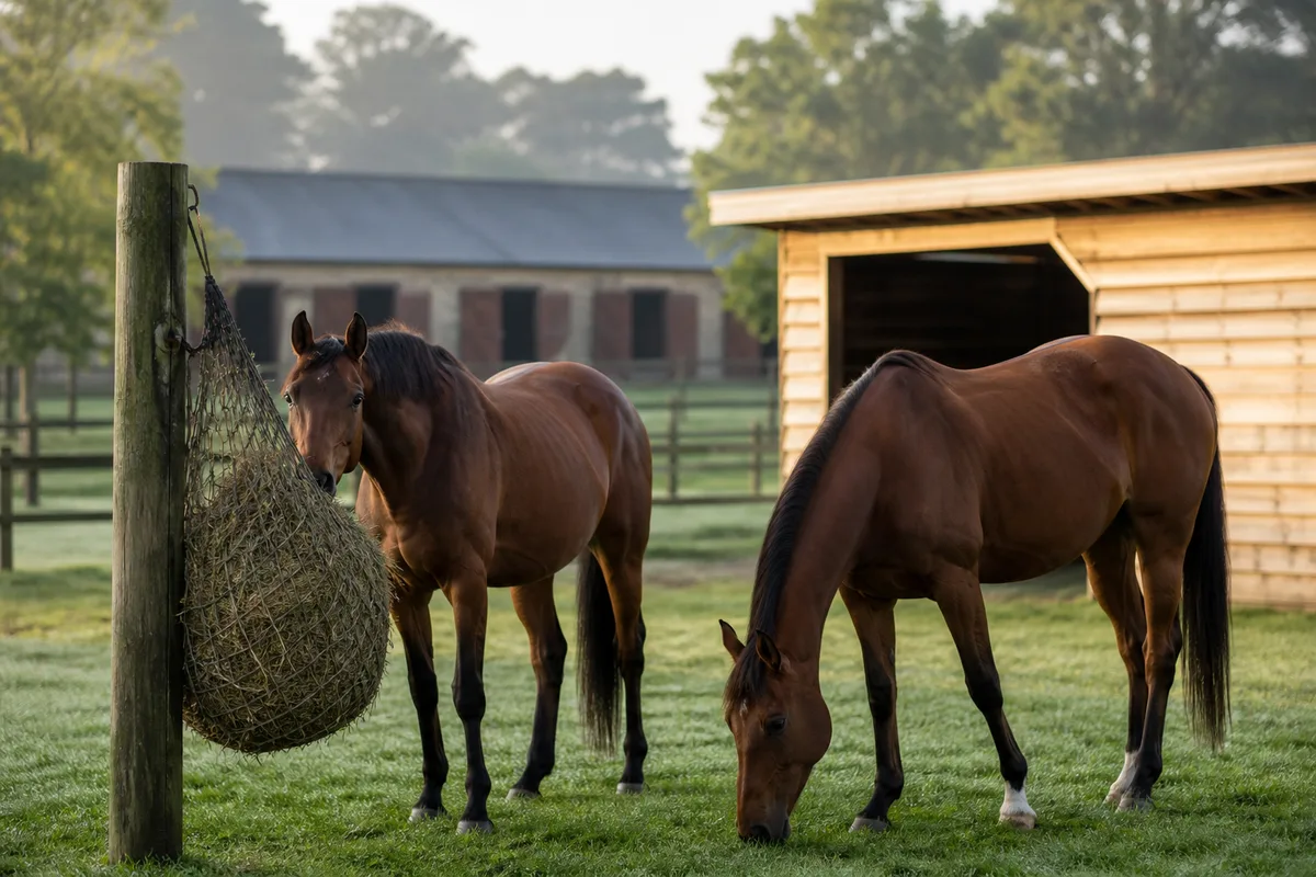 Alimentation du cheval en pension : foin, concentrés et rations à négocier